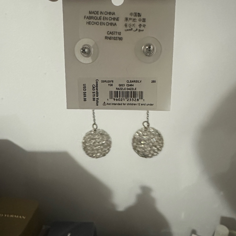 Kate Spade Silver Linear Earrings - Picture 3 of 4